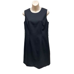 LOFT Black Sleeveless Shift Dress Petite 10P Career Office Work NWT Classic